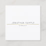 Sophisticated Simple Square Design Gold Plain Luxe Square Business Card