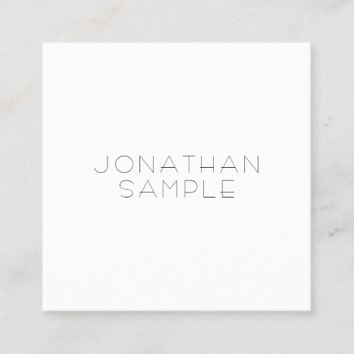 Sophisticated Simple Square Design Modern Luxury Square Business Card