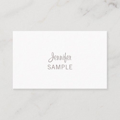 Sophisticated Sleek Modern Unique Trendy Plain Business Card