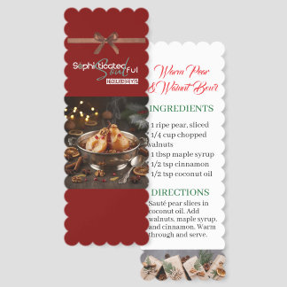 Sophisticated Soulful Holiday Recipe Bookmarks