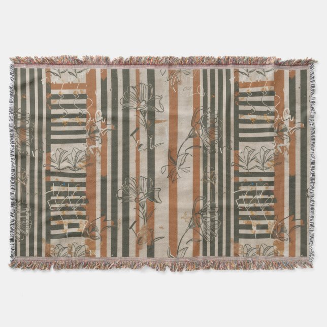 Sophisticated Soulful Modern & Elegant Throw Blanket (Front)