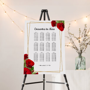 Sophisticated Spanish Wedding Red Roses  Foam Board