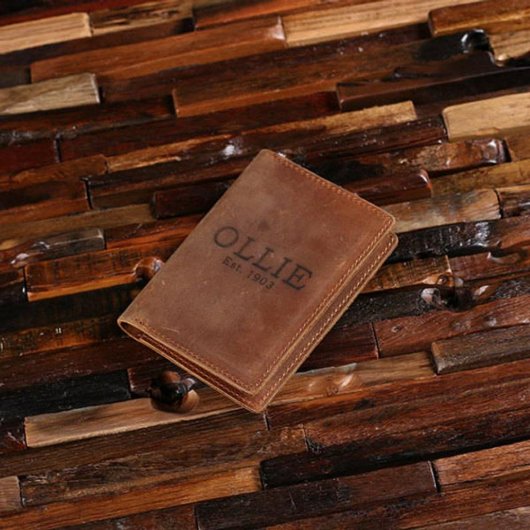 Sophisticated Standard Leather Passport Holder (Front)