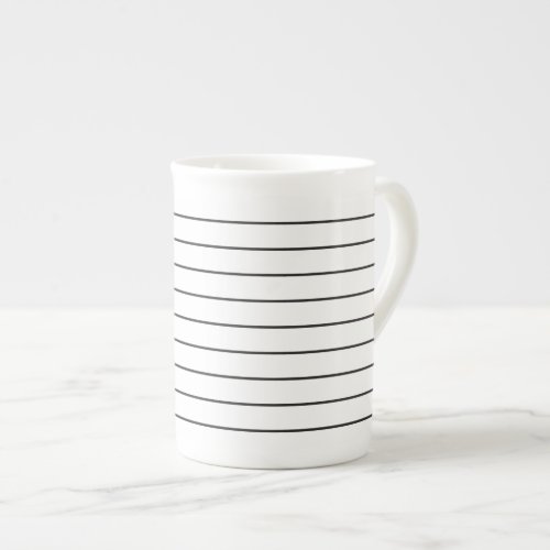 Sophisticated Stripes Black and White Tea Cup