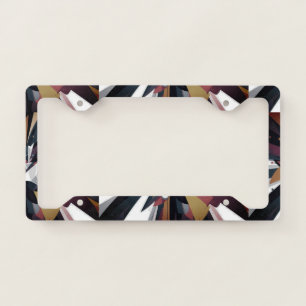 Sophisticated Stripes on a Customized Modern License Plate Frame