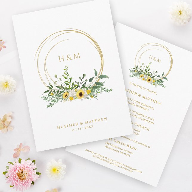 Sophisticated Summer Floral Sunflowers Wedding (Creator Uploaded)