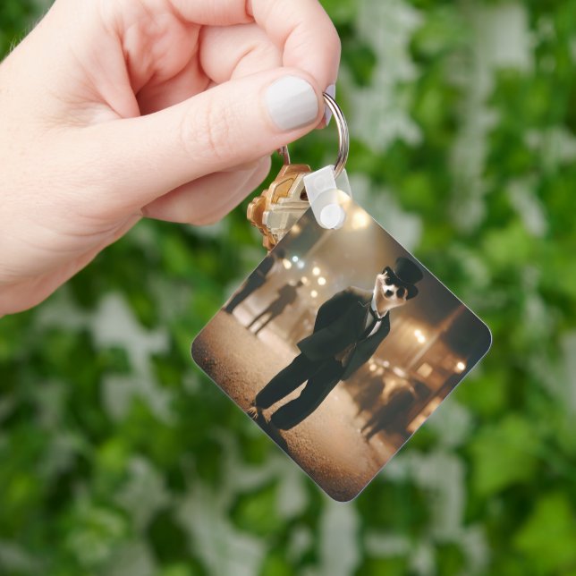 Sophisticated Suricates: Meerkat’s Black Tie Event Keychain (Hand)
