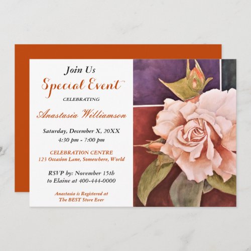 SOPHISTICATED SURPRISE PARTY EVENT INVITE