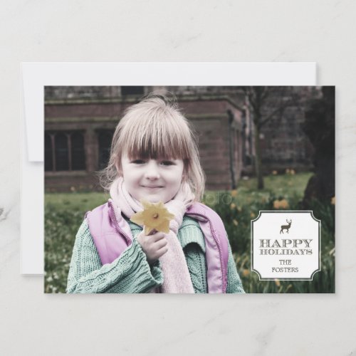 Sophisticated Tag Holiday Photo Cards