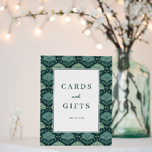Sophisticated Teal Botanical Border Foam Board