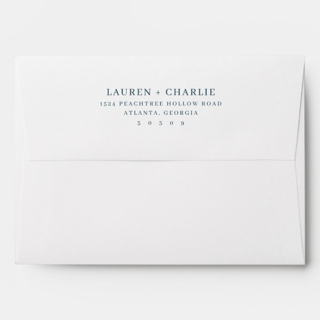 Sophisticated Teal Typographic Envelope (Back (Top Flap))