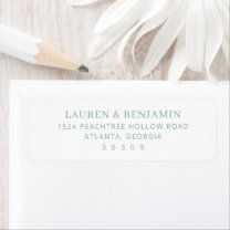 Sophisticated Teal Typographic Label