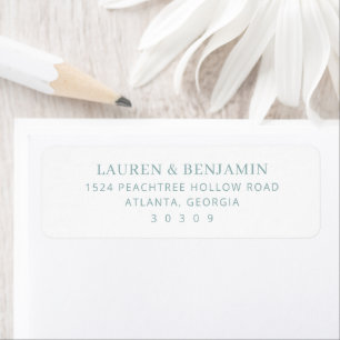 Sophisticated Teal Typographic Label