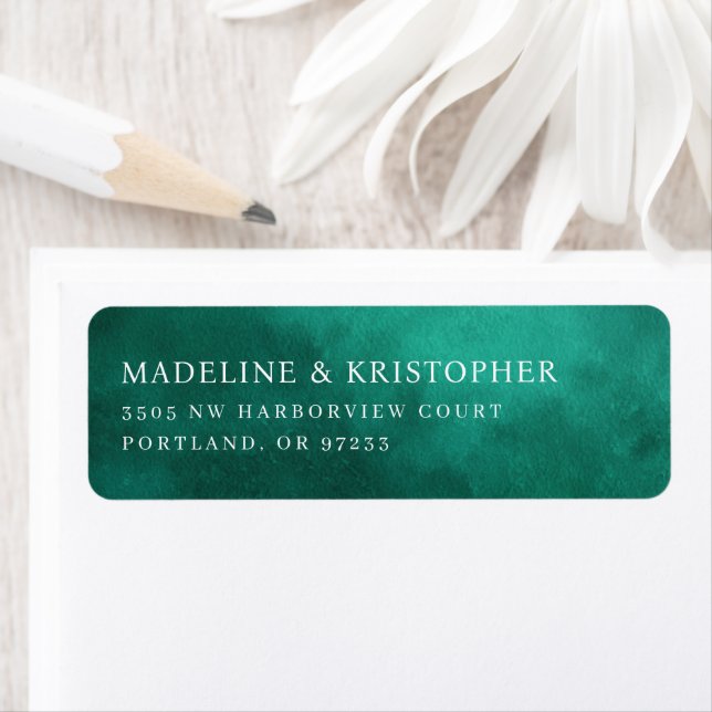 Sophisticated Teal Watercolor Label (Insitu)