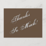 [ Thumbnail: Sophisticated "Thanks So Much!" Postcard ]
