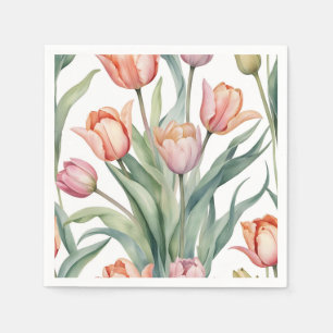 Sophisticated Tulip with Watercolor Napkins