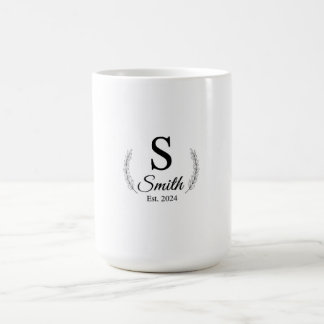 Sophisticated Wedding Date Keepsake | Customizable Coffee Mug