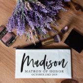 Sophisticated Wedding Party Canvas Cosmetic Bag (Top)