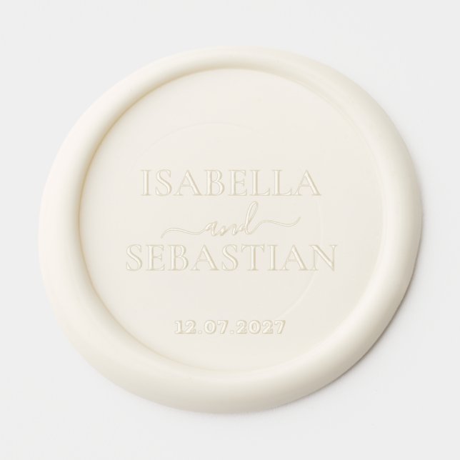 Sophisticated Wedding Wax Seal Sticker (Front)