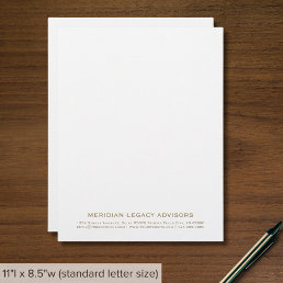 Sophisticated White and Gold Business Letterhead
