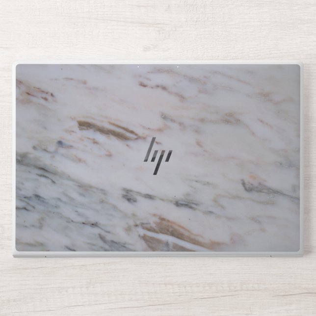 Sophisticated White Marbel HP Laptop Skin (Front)