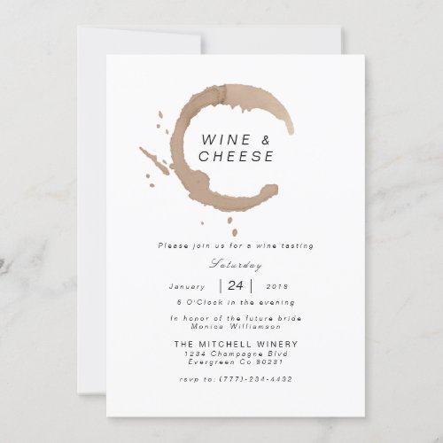 Sophisticated Wine  Cheese  Invite