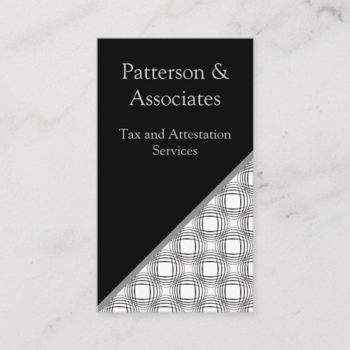 Sophistication Business Card, Black and White