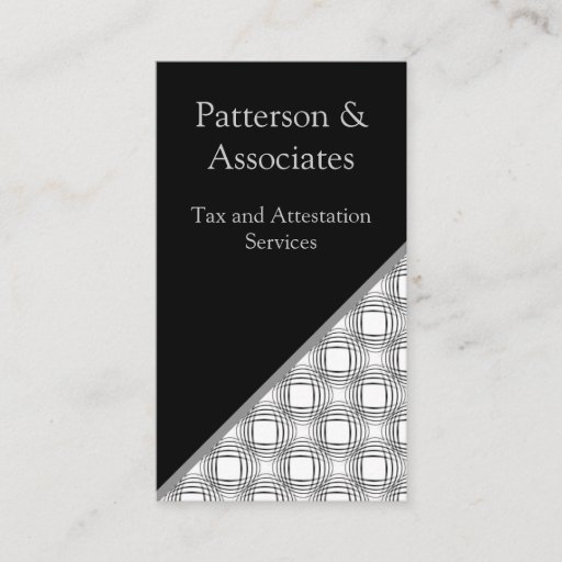 Customizable Sophistication Business Card, Black and White