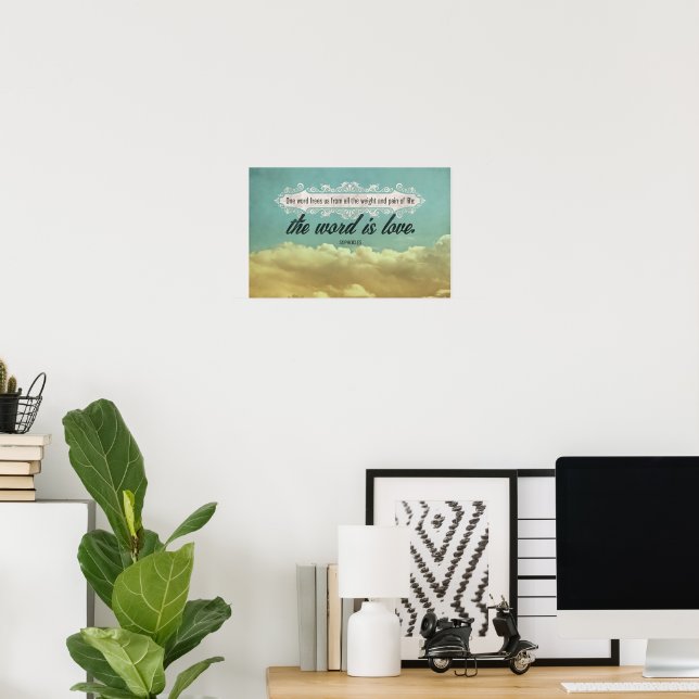 Sophocles Inspirational Quote "Love" Poster (Home Office)