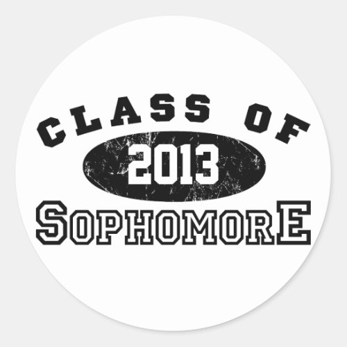 Sophomore Class Of Classic Round Sticker