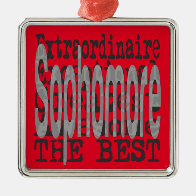 Sophomore Extraordinaire Metal Ornament (Front)