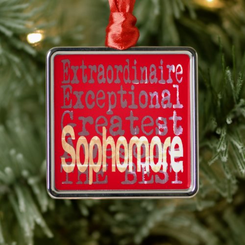 Sophomore Extraordinaire Metal Ornament