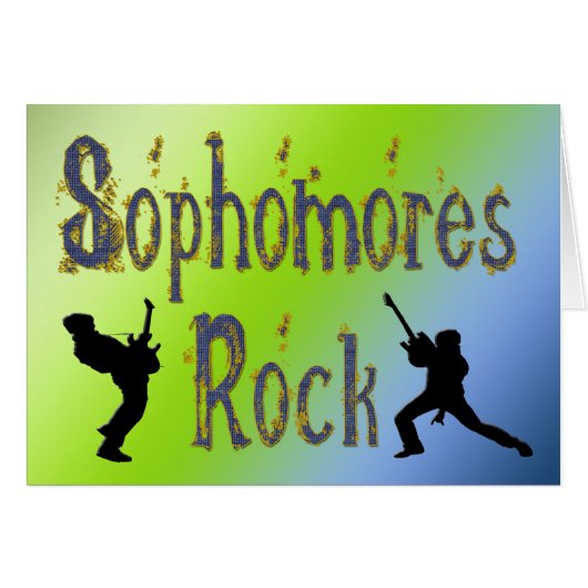 Sophomores Rock - Guitar Players Cards (Front Horizontal)