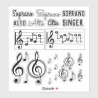 Alto Clef Stickers for Sale