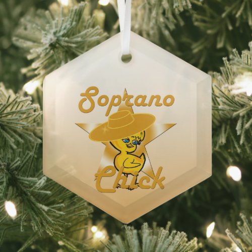 Soprano Chick 10 Glass Ornament
