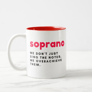 Soprano gift mug, cute funny gift mug, choir gift Two-Tone coffee mug