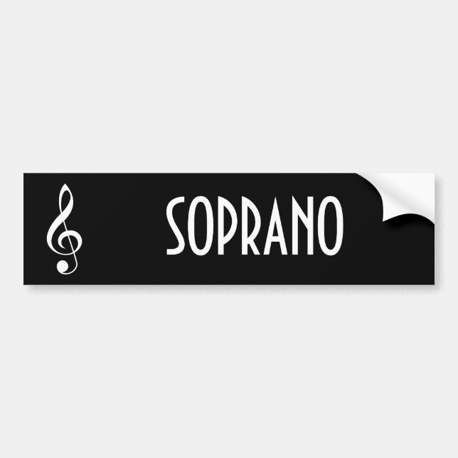 Soprano Music Bumper Sticker Gift (Front)