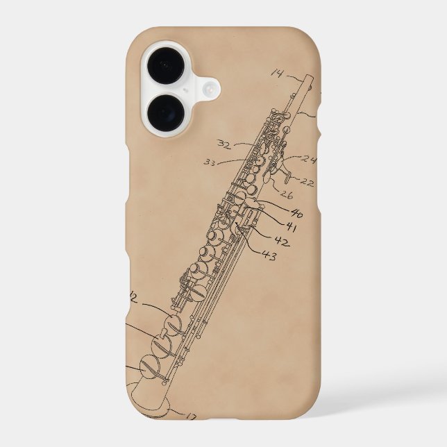 Soprano Sax Iphone Case (Back)