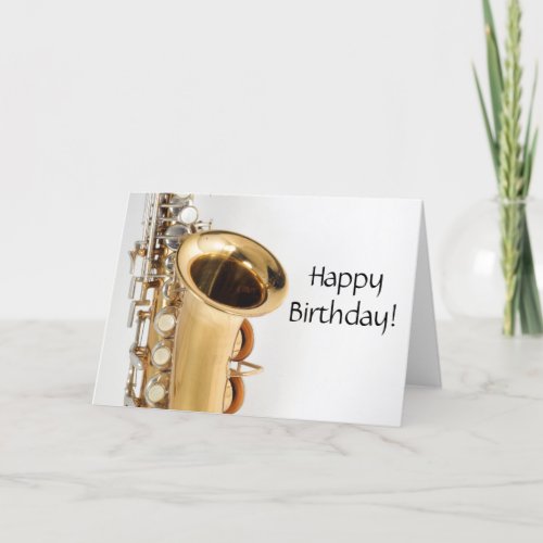 Soprano Saxophone Birthday Card