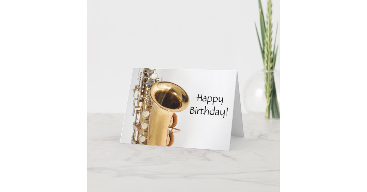 Soprano Saxophone Birthday Card | Zazzle