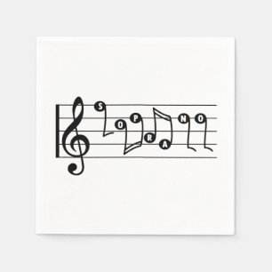 Soprano Singer Musical Cocktail Napkin