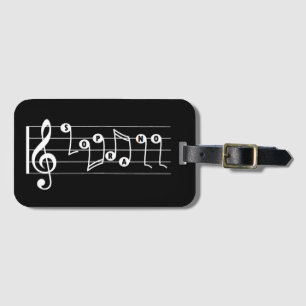 Soprano Singer Musical Luggage Tag (Black)