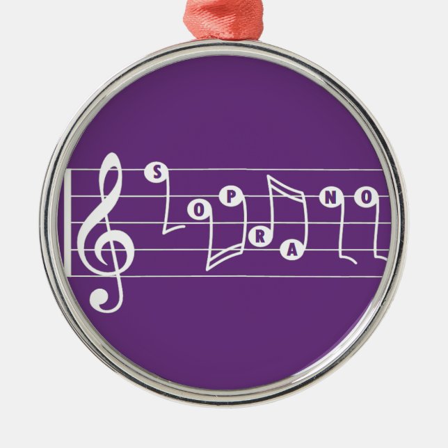 Soprano Singer Musical Ornament (Front)