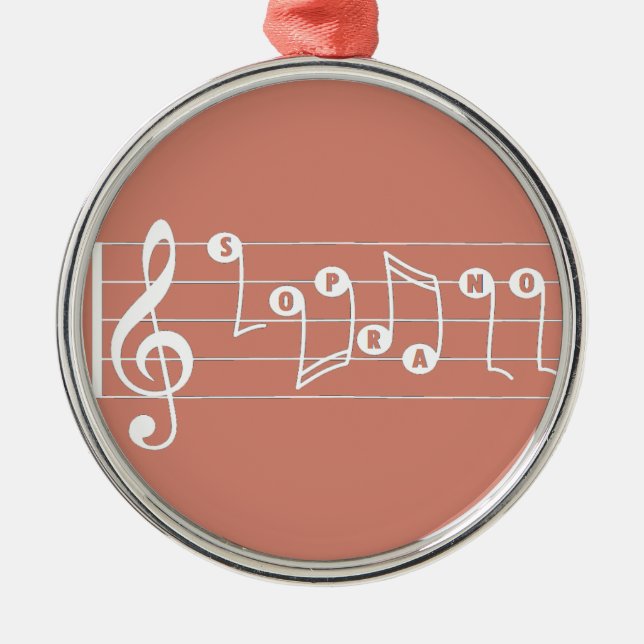 Soprano Singer Musical Ornament (Front)