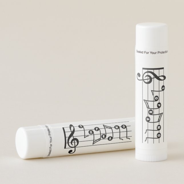 Soprano Singer Musical Unflavored Lip Balm (Front)