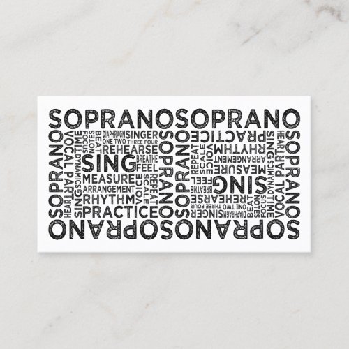Soprano Typography Business Card