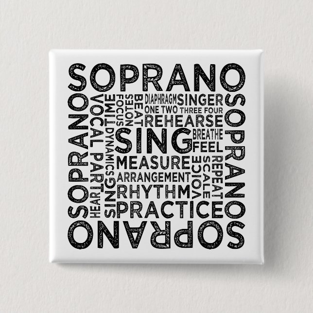 Soprano Typography Button (Front)