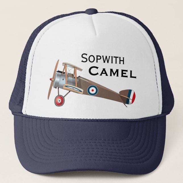 Sopwith Camel Airplane Trucker Hat (Front)