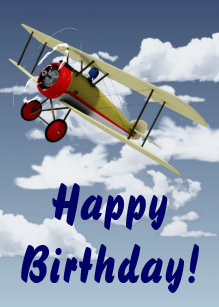 Birthday Cake Happy Birthday Pilot Card