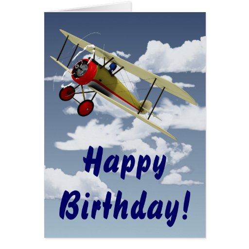 Sopwith Camel and Pilot Greeting Card | Zazzle